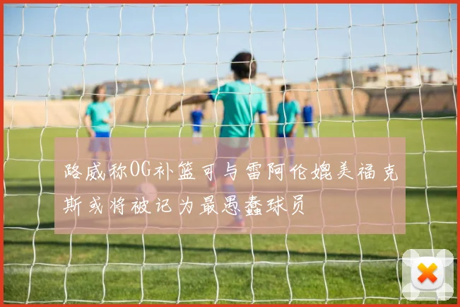 路威称OG补篮可与雷阿伦媲美福克斯或将被记为最愚蠢球员